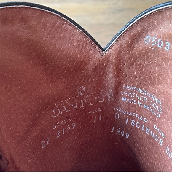 Dan Post Mens Bay Apache 13 Mignon Leather 2159 Size 11 - Picture 11 of 12